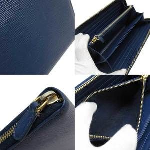 Prada Navy Wallet leather Blue zip long
